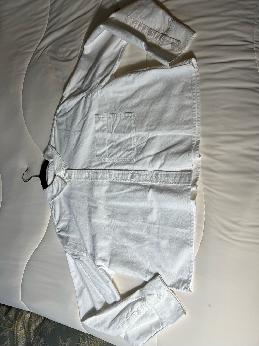 Madewell Cropped Oxford White Button-Up Shirt